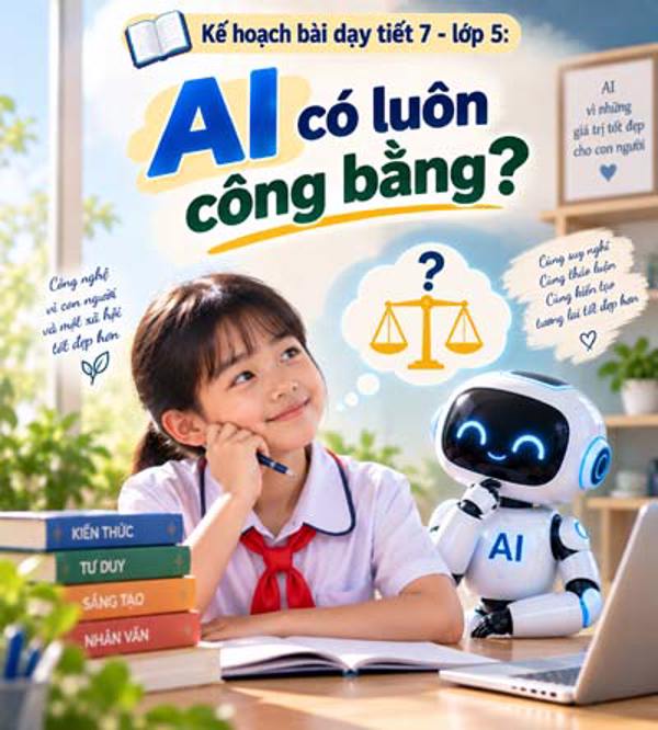 Kế hoạch bài dạy tiết 7 - lớp 5 soạn theo Khung AI 2422: AI có luôn công bằng?