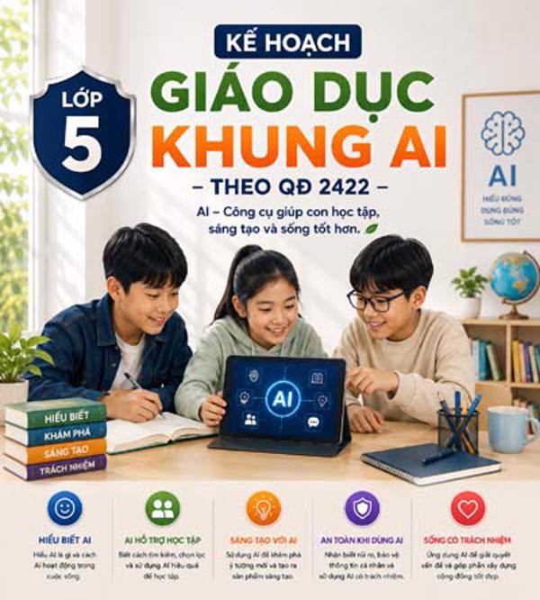 Kế hoạch giáo dục AI khối 5 năm học 2026–2027 - Soạn theo Quyết định 2422