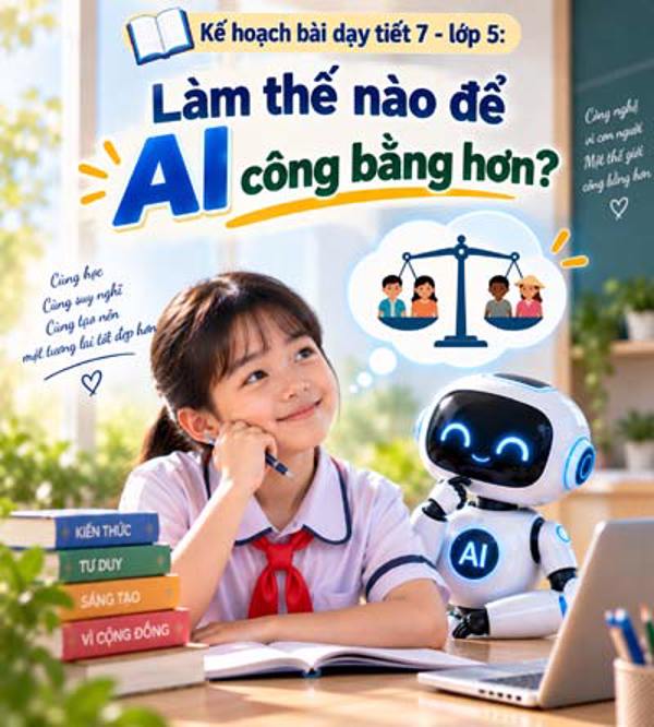 Kế hoạch bài dạy tiết 8 - lớp 5 soạn theo Khung AI 2422: Làm thế nào để AI công bằng hơn, dễ hiểu hơn?