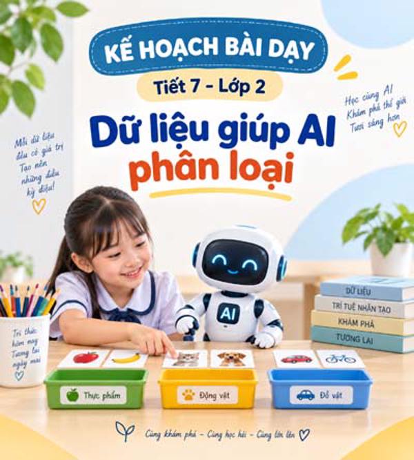 Kế hoạch bài dạy tiết 7- lớp 2 soạn theo Khung AI 2422: Dữ liệu giúp AI phân loại