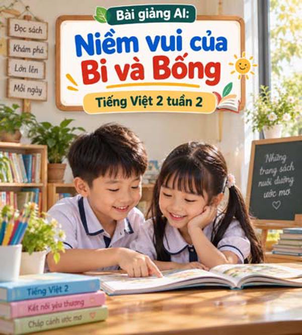 Bài giảng AI: Niềm vui của Bi và Bống - Tiếng Việt 2 Tuần 2