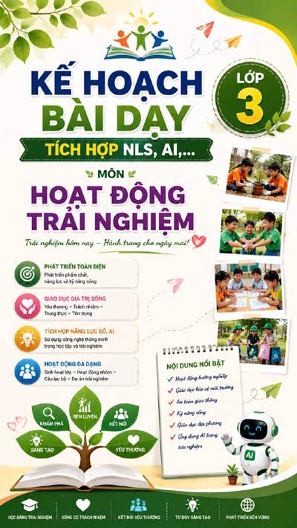 Kế hoạch bài dạy HĐTN lớp 3 có tích hợp NLS, AI