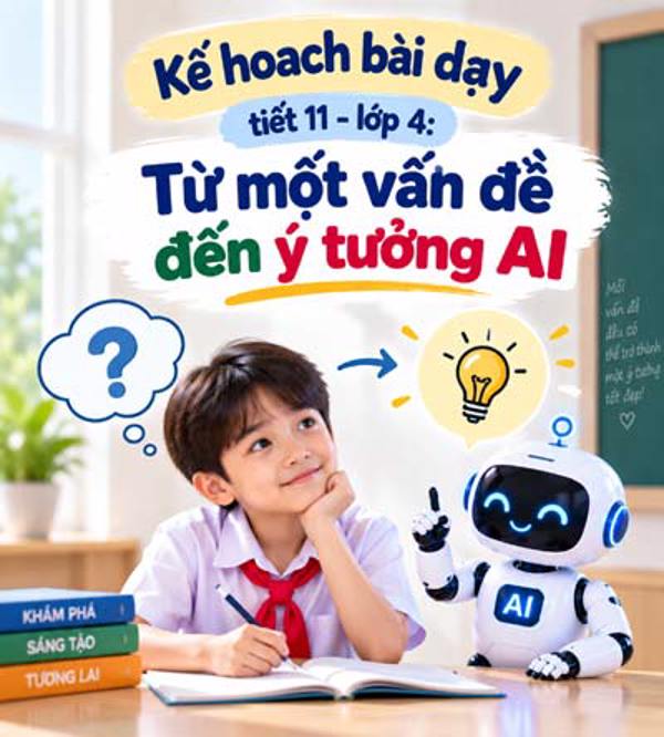 Kế hoạch bài dạy tiết 10 - lớp 4 soạn theo Khung AI 2422: Từ một vấn đề đến ý tưởng AI