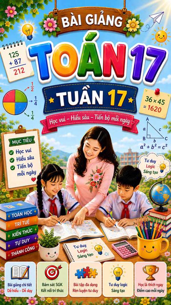 Bài giảng Toán 4 tuần 17 - Tải miễn phí