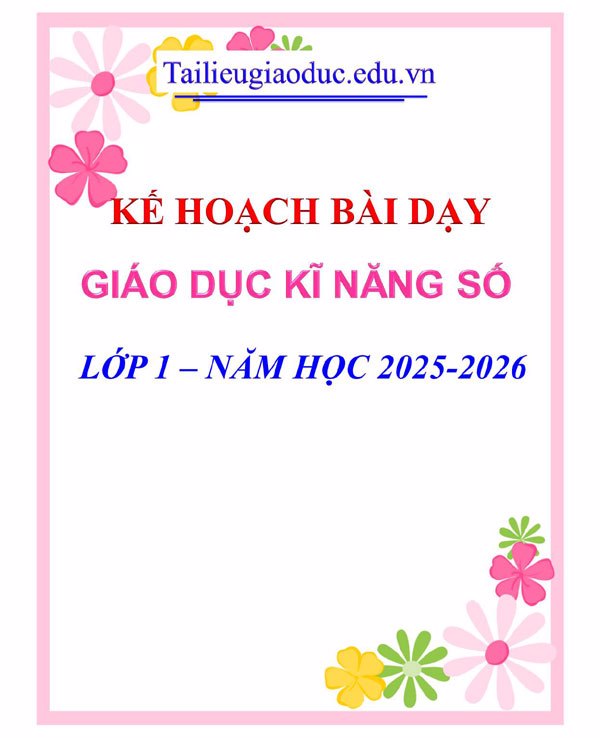 KHBD Giáo dục Kĩ năng số lớp 1 