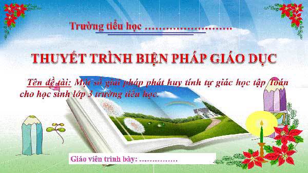 Biện pháp Phát huy tính tự giác học tập Toán