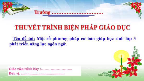 Biện pháp Vận dụng một số phương pháp cơ bản giúp học sinh PTNL ngoại ngữ