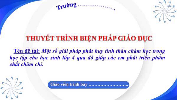 Biện pháp Phát huy tinh thần chăm học 