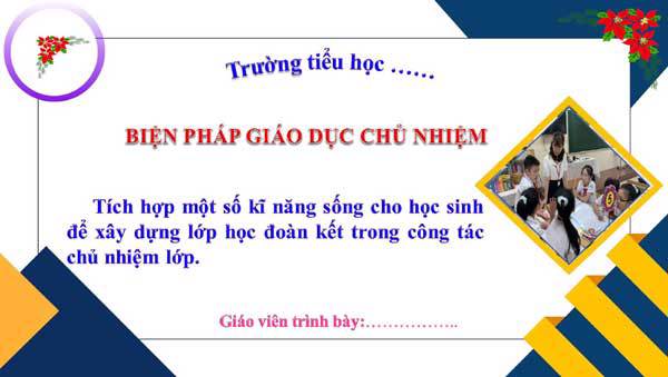 Biện pháp Tích hợp một số kĩ năng sống