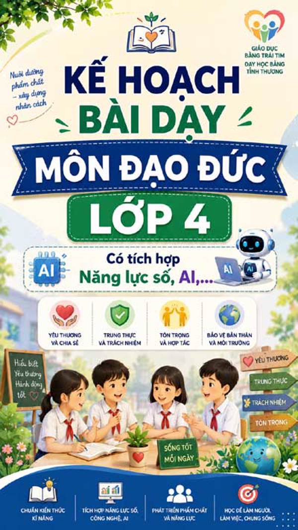 Kế hoạch bài dạy Đạo đức lớp 4 có tích hợp NLS, AI
