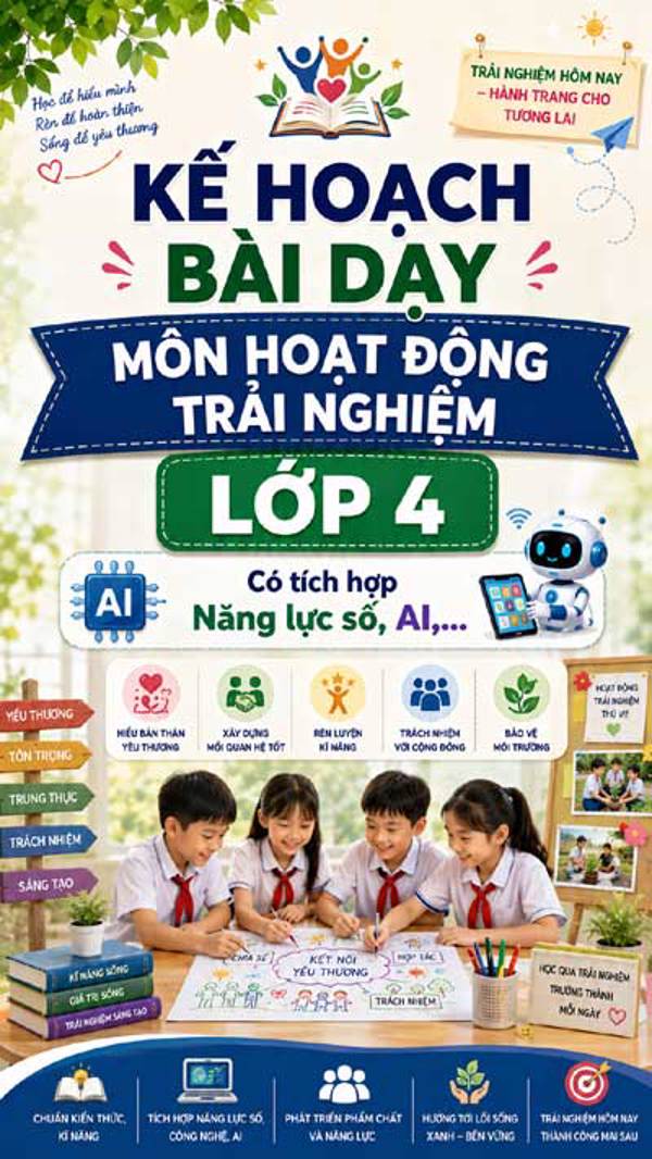 Kế hoạch bài dạy HĐTN lớp 4 có tích hợp NLS, AI