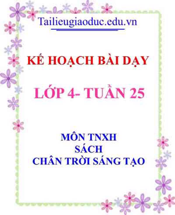 KHBD môn HĐTN lớp 4 tuần 25- Sách CTST