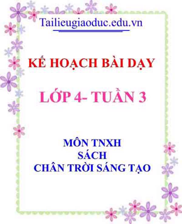KHBD môn HĐTN lớp 4 tuần 3- Sách CTST