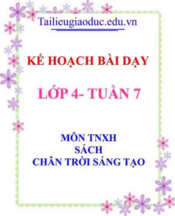 KHBD môn HĐTN lớp 4 tuần 7- Sách CTST