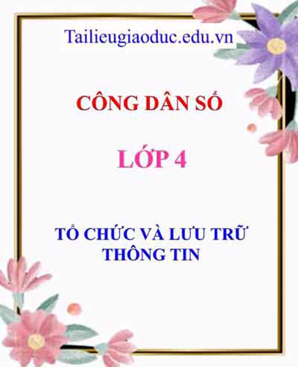 Tổ chức và lưu trữ thông tin