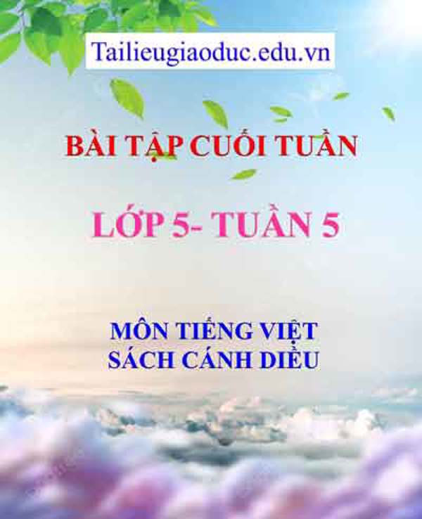KHBD môn Tiếng Việt lớp 5 tuần 5- Sách Cánh diều
