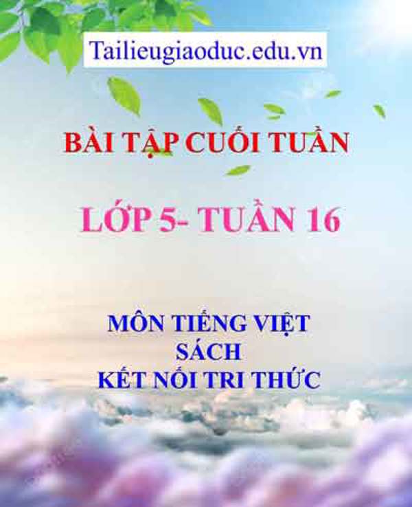 Bài tập cuối tuần môn Tiếng Việt lớp 5- Tuần 16 sách Kết Nối tri thức