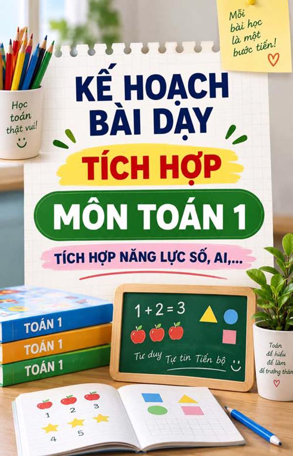 Kế hoạch bài dạy Toán lớp 1 - Tích hợp đầy đủ năng lực số, AI,...
