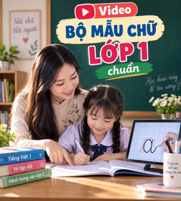 Bộ video mẫu chữ lớp 1 chuẩn theo mẫu yêu cầu lớp 1