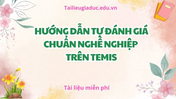 Hướng dẫn giáo viên tự đánh giá chuẩn nghề nghiệp trên hệ thống Temis của Bộ giáo dục và Đào tạo