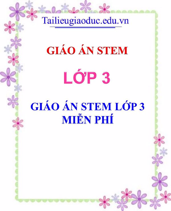 Giáo án Stem lớp 3