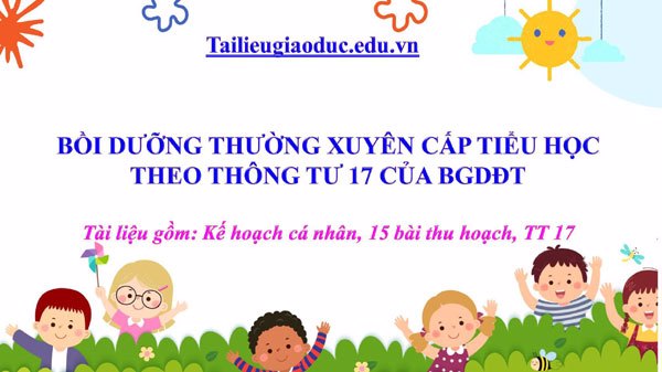 Kế hoạch BDTX tiểu học (gồm 15 Module, Kế hoạch cá nhân và Thông tư 17)