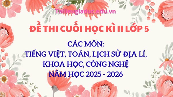Bộ đề kiểm tra cuối học kì II lớp 5
