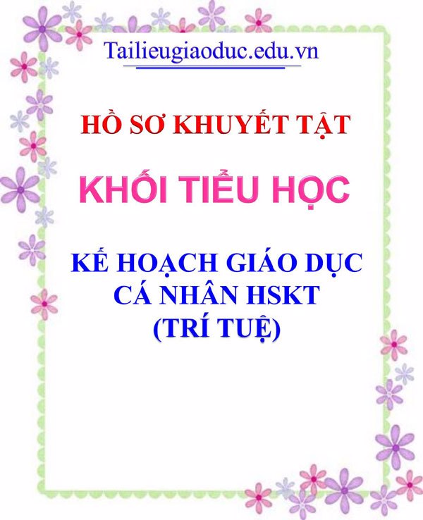 Hồ sơ học sinh khuyết tật 