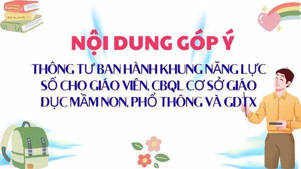 Góp ý Thông tư Khung năng lực số cho giáo viên