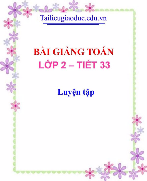Bài giảng Luyện tập