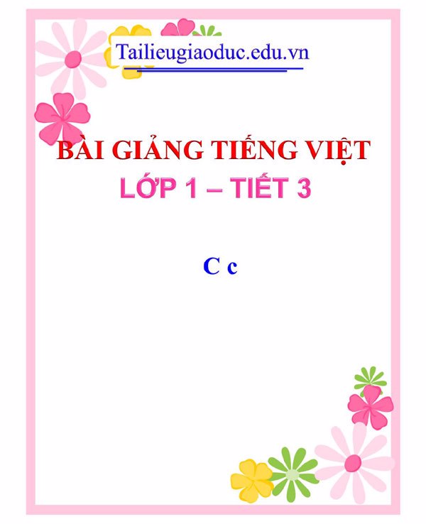Bài giảng C c