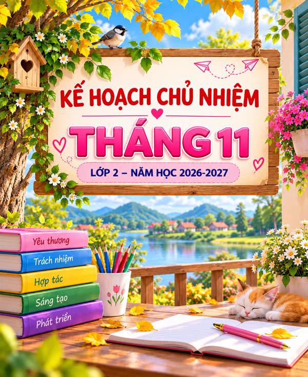 Kế hoạch chủ nhiệm lớp 2 tháng 11 năm học 2026-2027