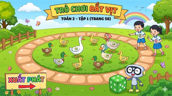Trò chơi bắt vịt. Toán 2 trang 40
