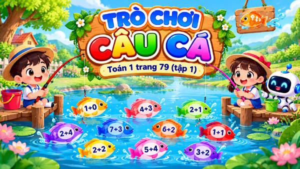 Trò chơi Câu cá. Toán 1 trang 79 (tập 1)