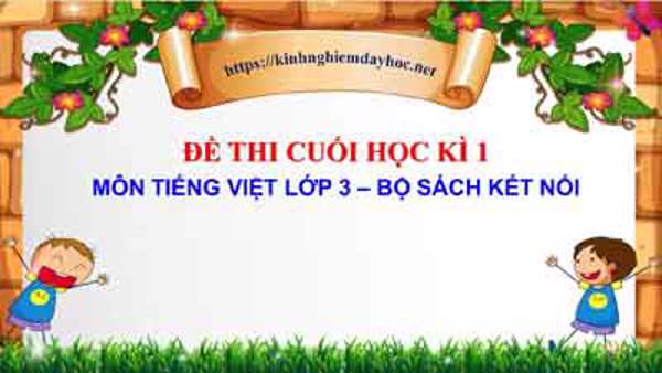 Đề thi học kì 1 môn Tiếng Việt lớp 3 - Sách kết nối tri thức